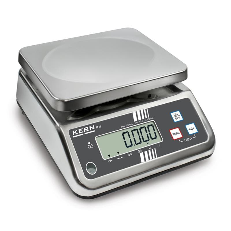 Tischwaage FFN eichfähig Edelstahl IP65 Akku 1,5 bis 25 kg Kontrollwaage