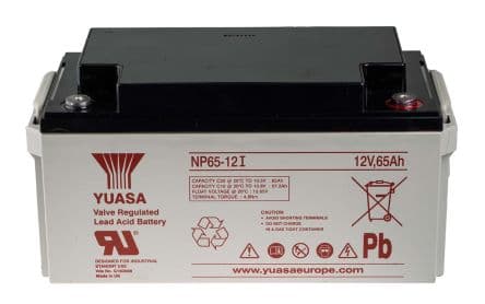 Yuasa NP M6-Einsteckanschluss Abgedichteter Bleiakku, 12 V / 65 Ah, 166mm x 174 mm
