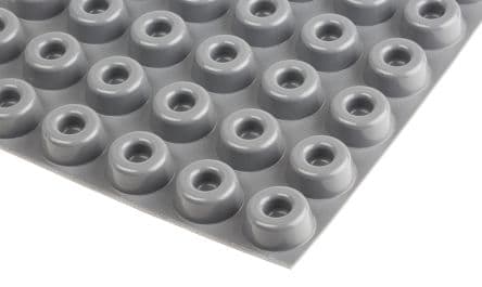 RS PRO FCR Selbstklebende Füße, Rund, 10.2 mm, ø 22.3 mm, Polyurethan, 65.6 °C max.