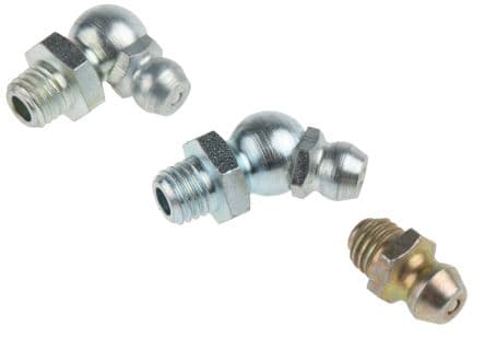 RS PRO Schmiernippelkit enthält H1 gerade 1/4 Zoll UNF (x50), H2-45 1/4 Zoll UNF (x50), H3-90 1/4 Zoll UNF (x50), Box