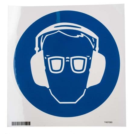 Brady Gebotszeichen mit Piktogramm: Eye Protection, Polyethylenterephthalat Selbstklebend