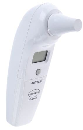 Brannan 11/420/3 Medical Ear IR-Thermometer, 35.5 °C, bis 42 °C, ±0.3°C, F, Fahrenheit, °C Für Körpertemperaturmessung