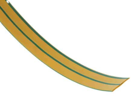 RS PRO Wärmeschrumpfschlauch, Polyolefin Grün, Gelb, Ø 12 mm Schrumpfrate 3:1, Länge 4m