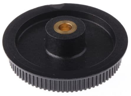 RS PRO GF Polycarbonat, Messing Zahnriemenscheibe 6 mm, 80 Zähne / Teilung 2 mm, Bohrung 6mm