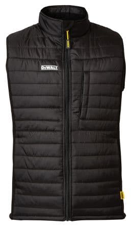 DeWALT Force Herren Duschfest Weste Größe M Steppweste Taft, Polyester Polyester Schwarz