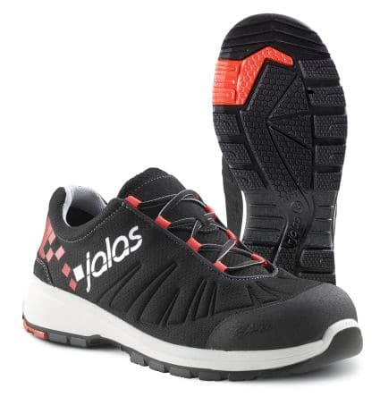 Jalas 7148 Unisex Sicherheitstrainer Schwarz, Rot, Weiß, Aluminium, Größe 47 / UK 12