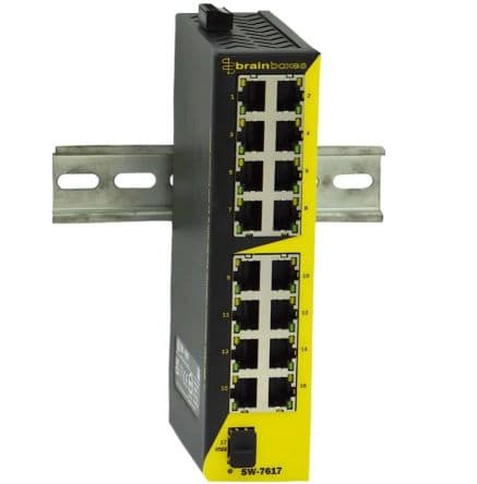 Brainboxes SW-7617 Netzwerk Switch 16-Port Unmanaged 100Mbit/s