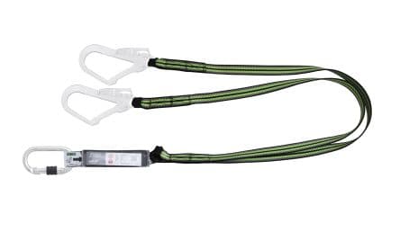 KRATOS SAFETY verstellbar Karabiner Schraubbefestigung Sicherheitsseil Fallschutz-Verbindungsmittel, Gew.Bel. 1.65 kg,