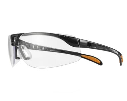North Schutzbrille Linse Klar Kratzfest Metallic Schwarz Kunststoff