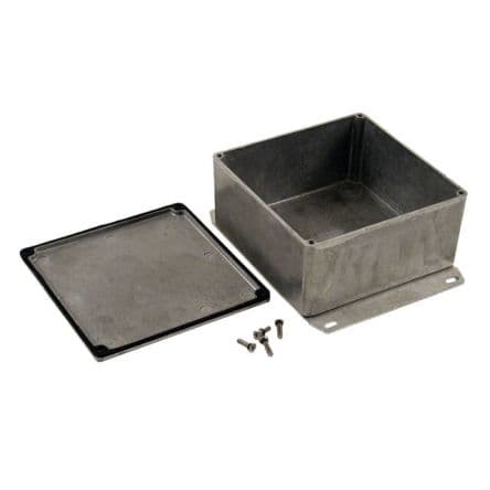 Hammond 1590; Gehäuse; Aluminiumdruckguss; Natur Geflanscht IP65 Breite 120 mm Höhe 59 mm Länge 120 mm