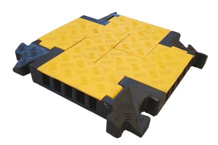 RS PRO Kabelabdeckung, Innen-Ø 34 mm, 500mm x 500 mm Gummi, Gelb, Schwarz