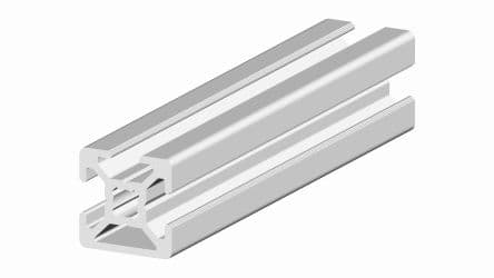 RS PRO Silber Aluminiumeloxal Strebenprofil 20 x 20 mm, 3-fach Nut 6 mm 20 x 20 mm, Länge 3 m B6 2020