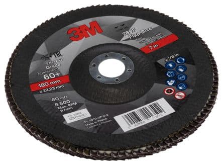 3M 769F Zirkonoxid Aluminium Lamellenscheibe Ø 180 mm Fein, Korngröße 5 10 pro Paket