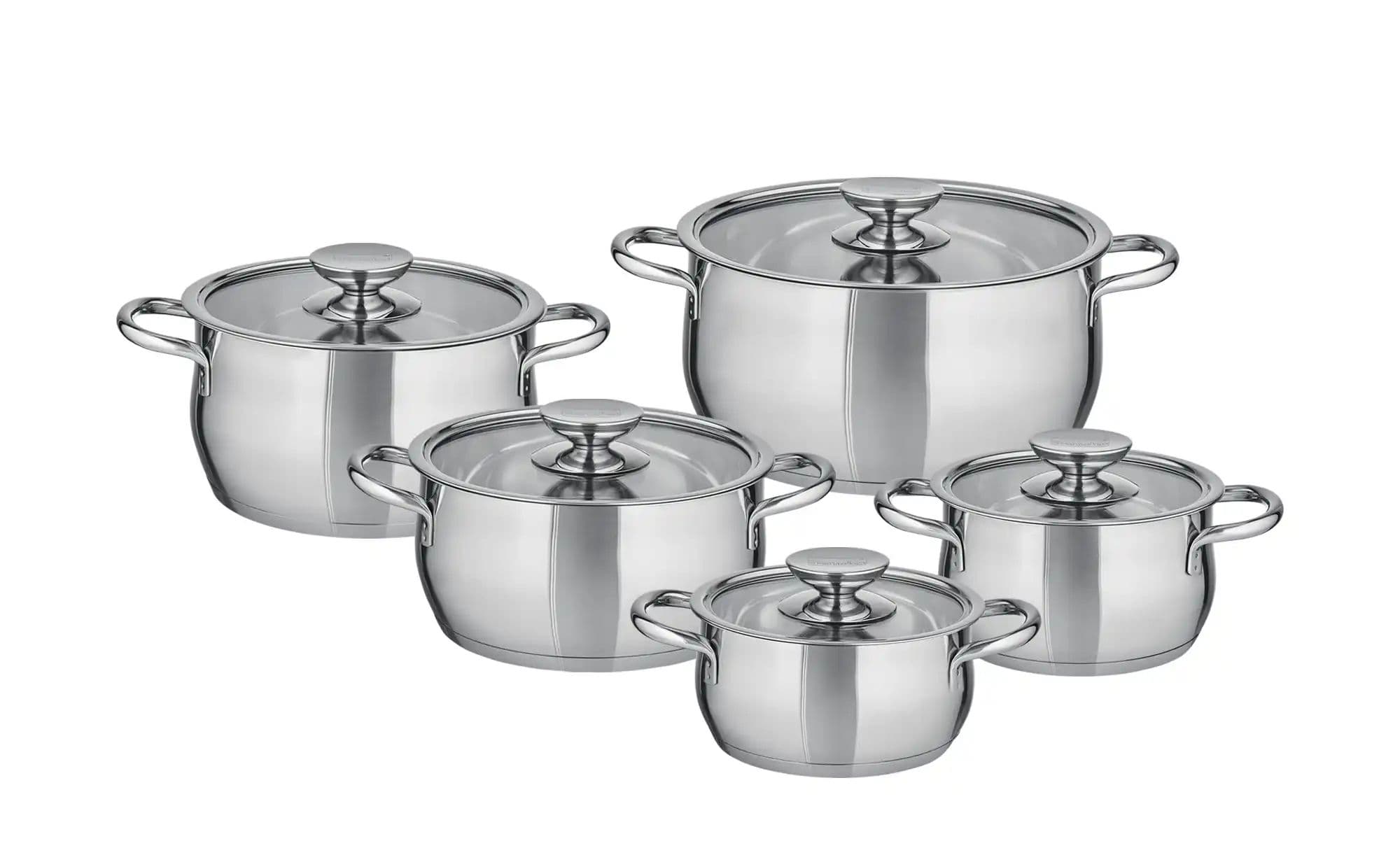 Berndes Topfset  5-teilig  Romantika ¦ silber ¦ Edelstahl Töpfe & Pfannen > Topf- & Pfannensets - Sconto