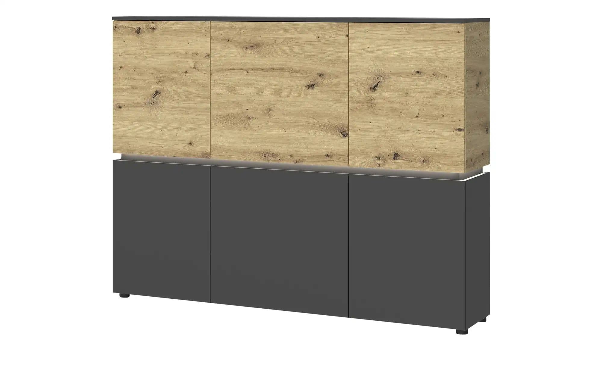 Highboard  Luci ¦ grau ¦ Maße (cm): B: 166 H: 132 T: 40.0 Kommoden & Sideboards > Highboards - Sconto