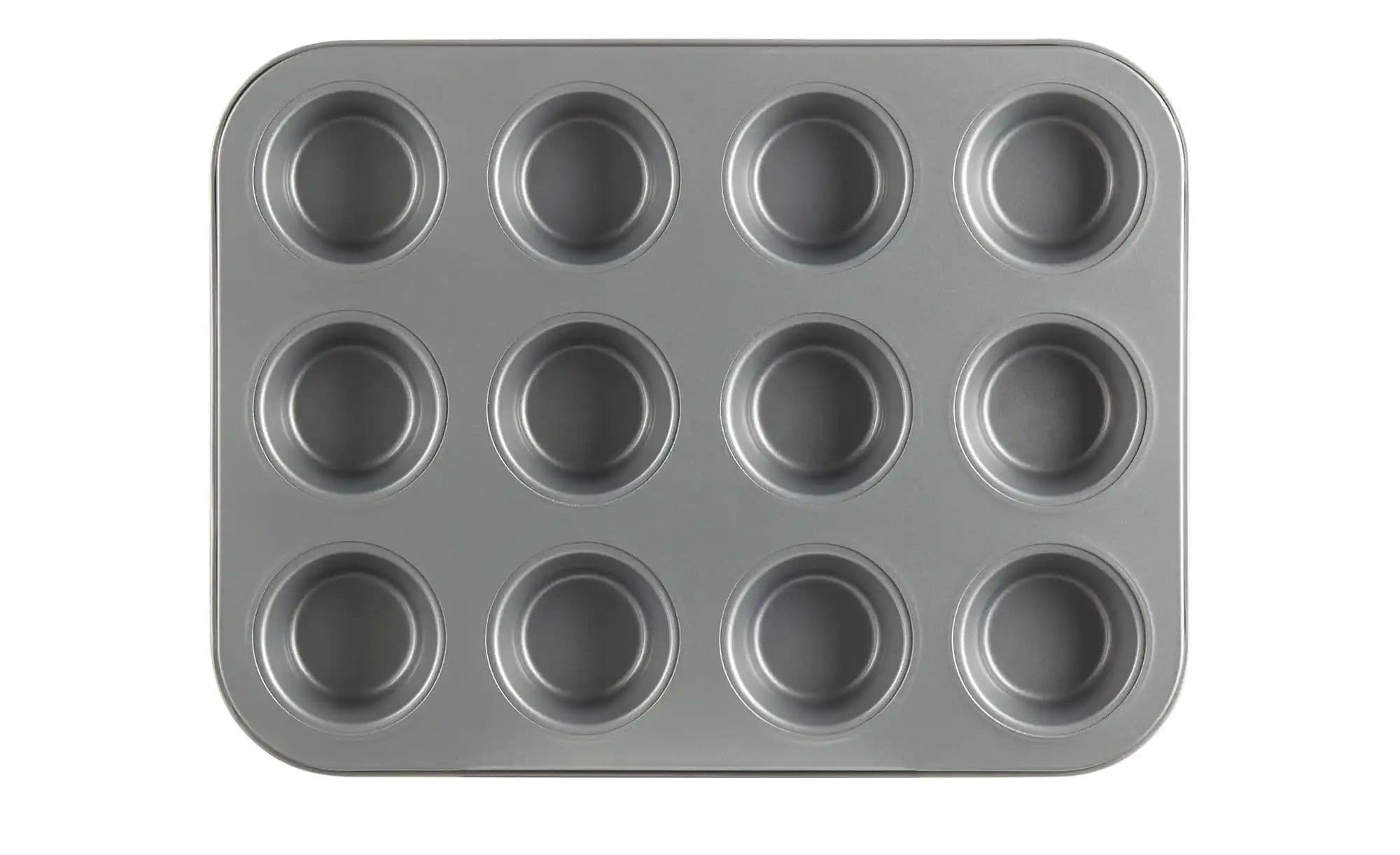 KHG Muffinform   ¦ grau ¦ Stahl ¦ Maße (cm): B: 26,5 H: 3 Küchenzubehör & Helfer > Küchenhelfer > Backformen - Sconto