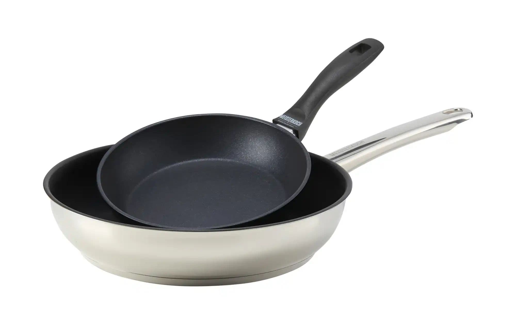 Meisterkoch Pfannenset  OMNI ¦ schwarz ¦ Edelstahl,Aluminium Töpfe & Pfannen > Topf- & Pfannensets - Sconto