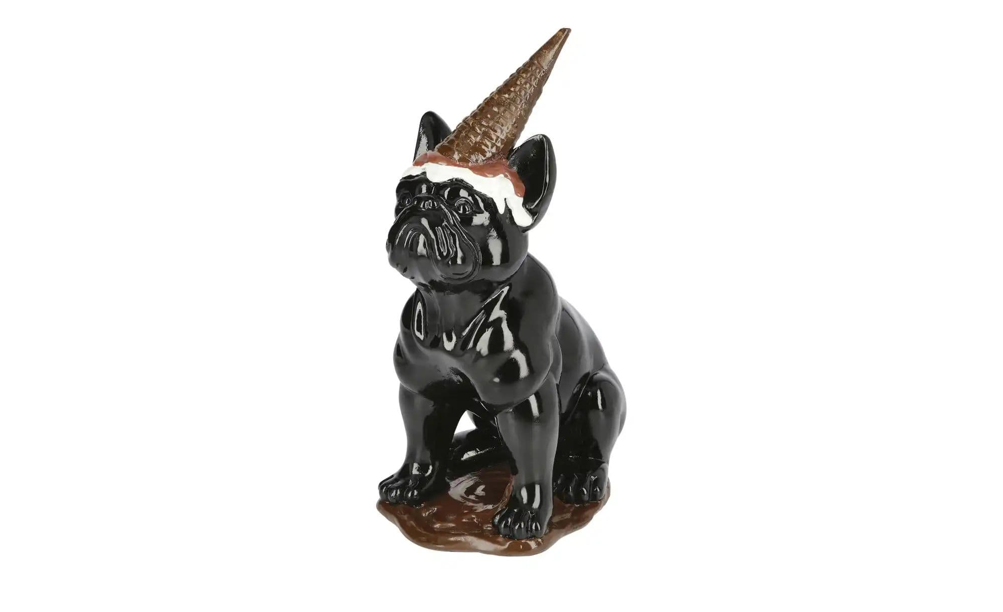 Dekofigur Hund   ¦ schwarz ¦ Polyresin (Kunstharz) ¦ Maße (cm): B: 12,5 H: 29,5 T: 19.3 Dekoration > Dekoartikel - Sconto