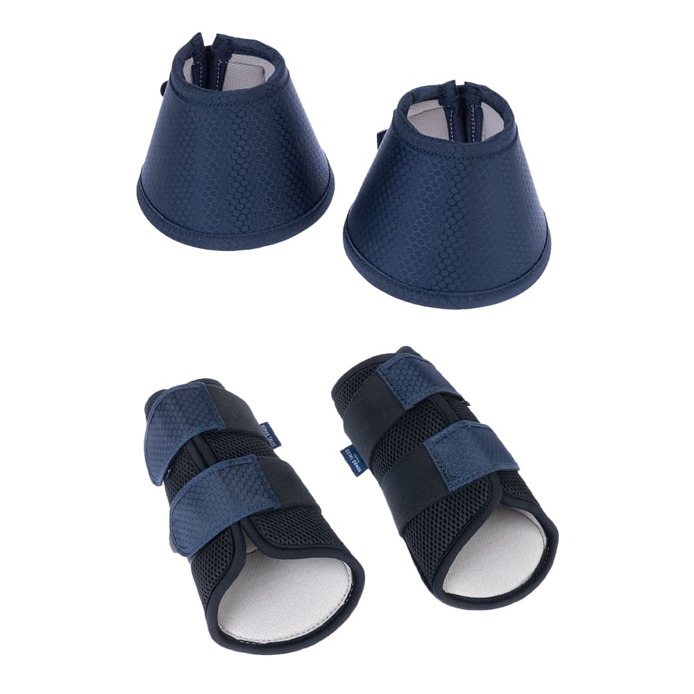 Nomad Tales Set Gamaschen & Hufglocken aus Elastan - Sparset: 2 Gamaschen & 2 Hufglocken, Größe S