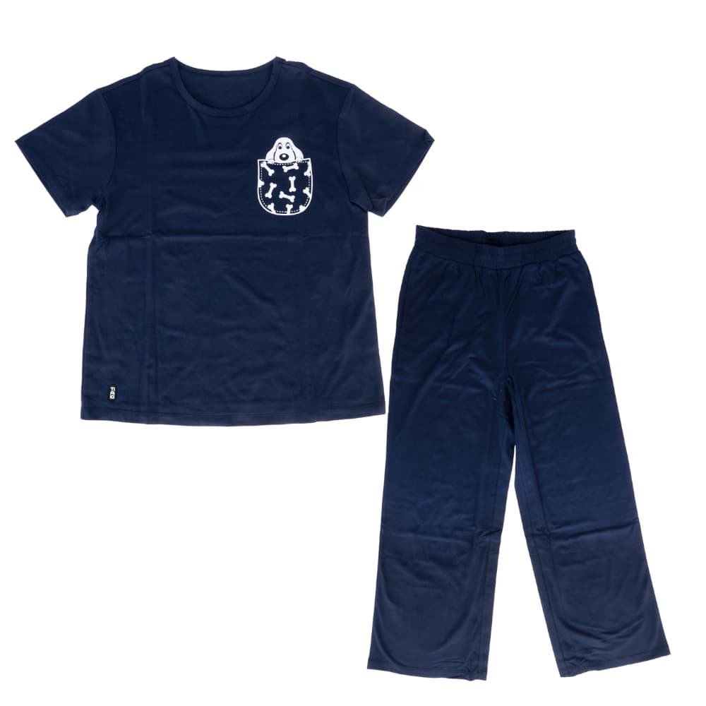 TIAKI Pet Parent Pyjama Pet Love - Größe M, dunkelblau
