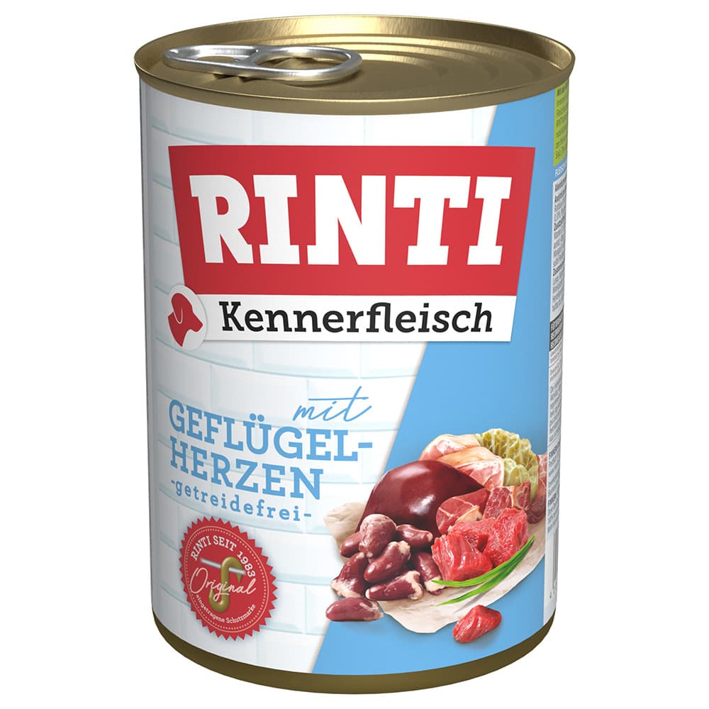 RINTI Kennerfleisch - RINTI 400g Dose - Geflügelherzen