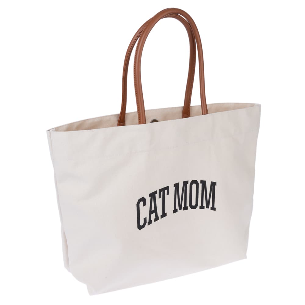 TIAKI Canvas-Einkaufstasche "Cat Mom" -  L 50 x H 35 cm