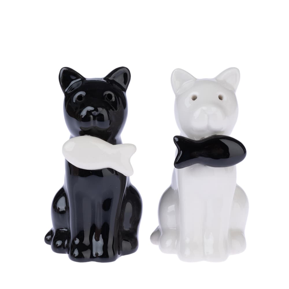 TIAKI Salz- und Pfefferstreuer-Set "Katzen" - 2er-Set