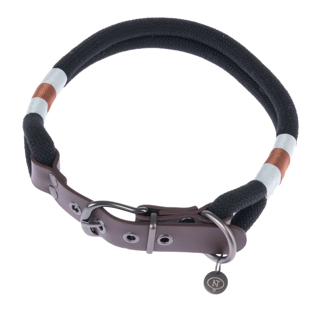 Nomad Tales Spirit Halsband, ebony - Größe M: 40 - 46 cm Halsumfang, 35 mm breit