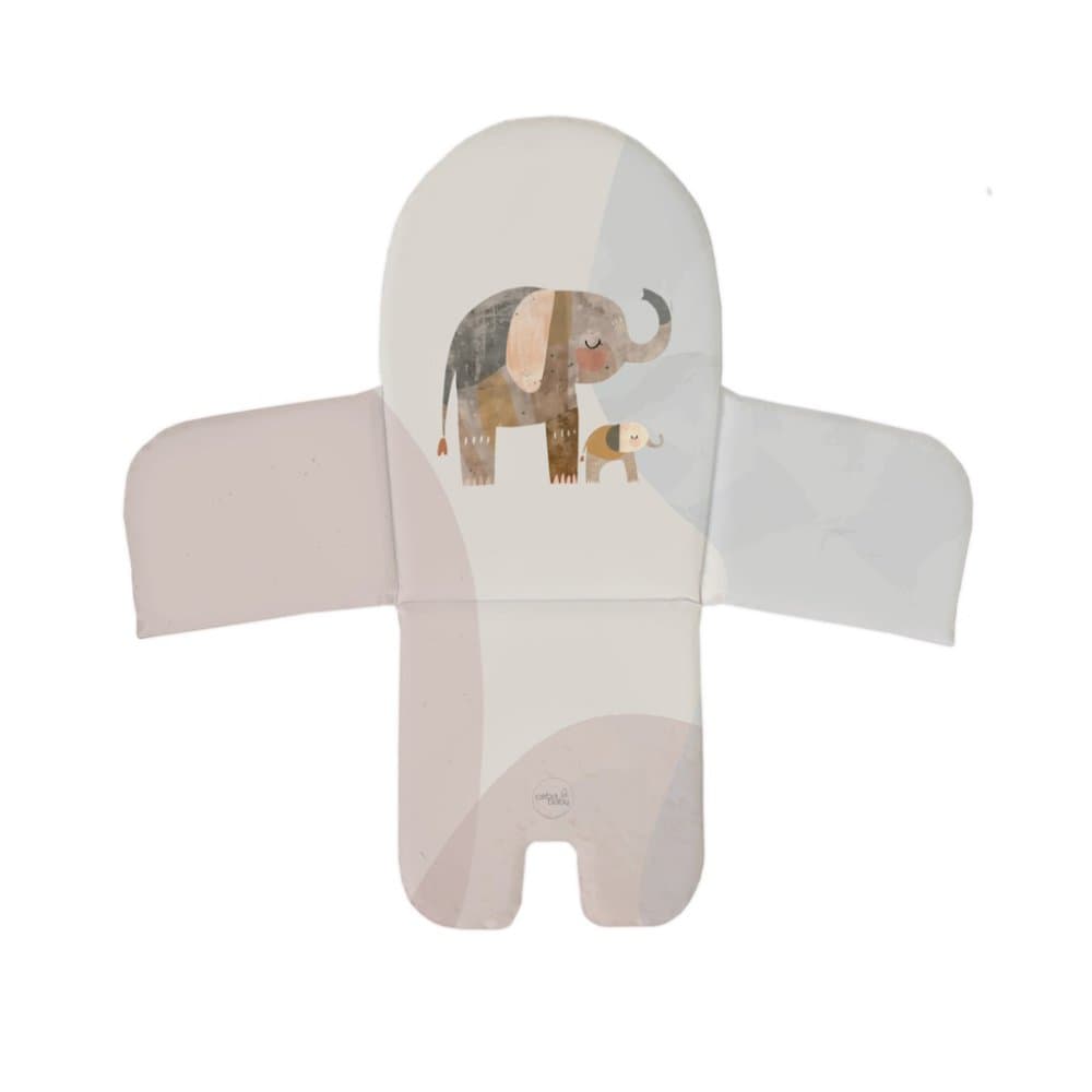 CEBA BABY Hochstuhleinlage (38x28) Basic Elephant Family