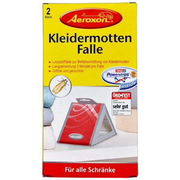 Aeroxon Kleidermotten-Falle - Effektiver Pheromonfang - Ungiftig und geruchlos