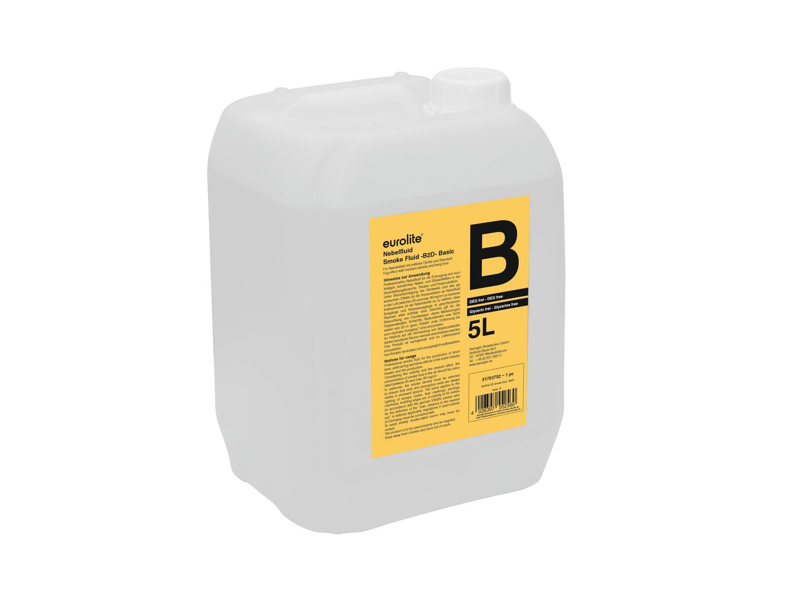 EUROLITE SMOKE FLUID -B2D- Basic, 5l Nebelfluid