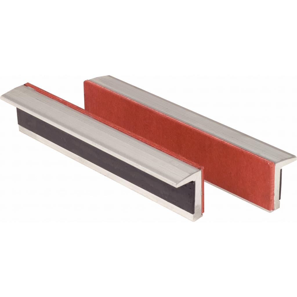 KS TOOLS 914.0093 Alu-Schraubstock-Schonbacken,Gummibesatz,160mm