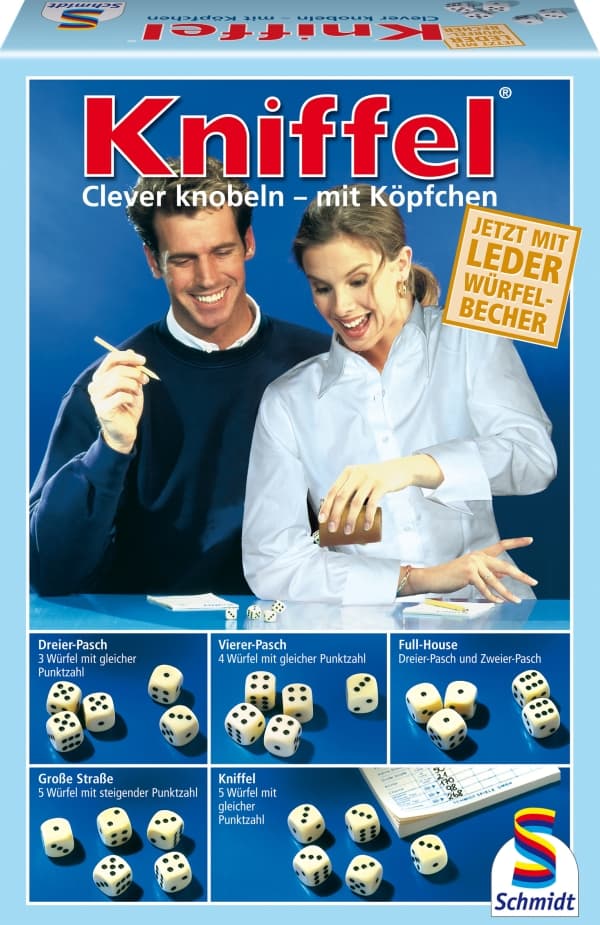 Kniffel® mit Lederwürfelbecher - Familienspiel