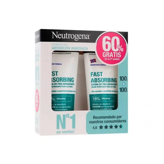 Sofortige Absorption Fußcreme 2x100ml