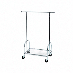 Garderobe BxHxT 90x130-170x54cm mobil silber
