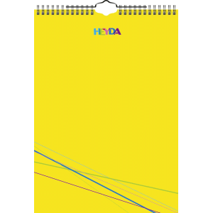 Kreativkalender 21,5x24cm Monatsblätter grün, blau, rot, gelb