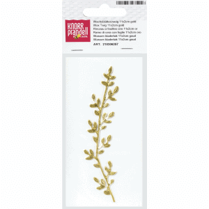 Wachs-Blätterzweig 110x25mm gold