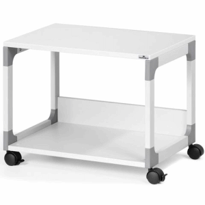 Druckertisch BxTxH600x477x432mm auf Rollen grau