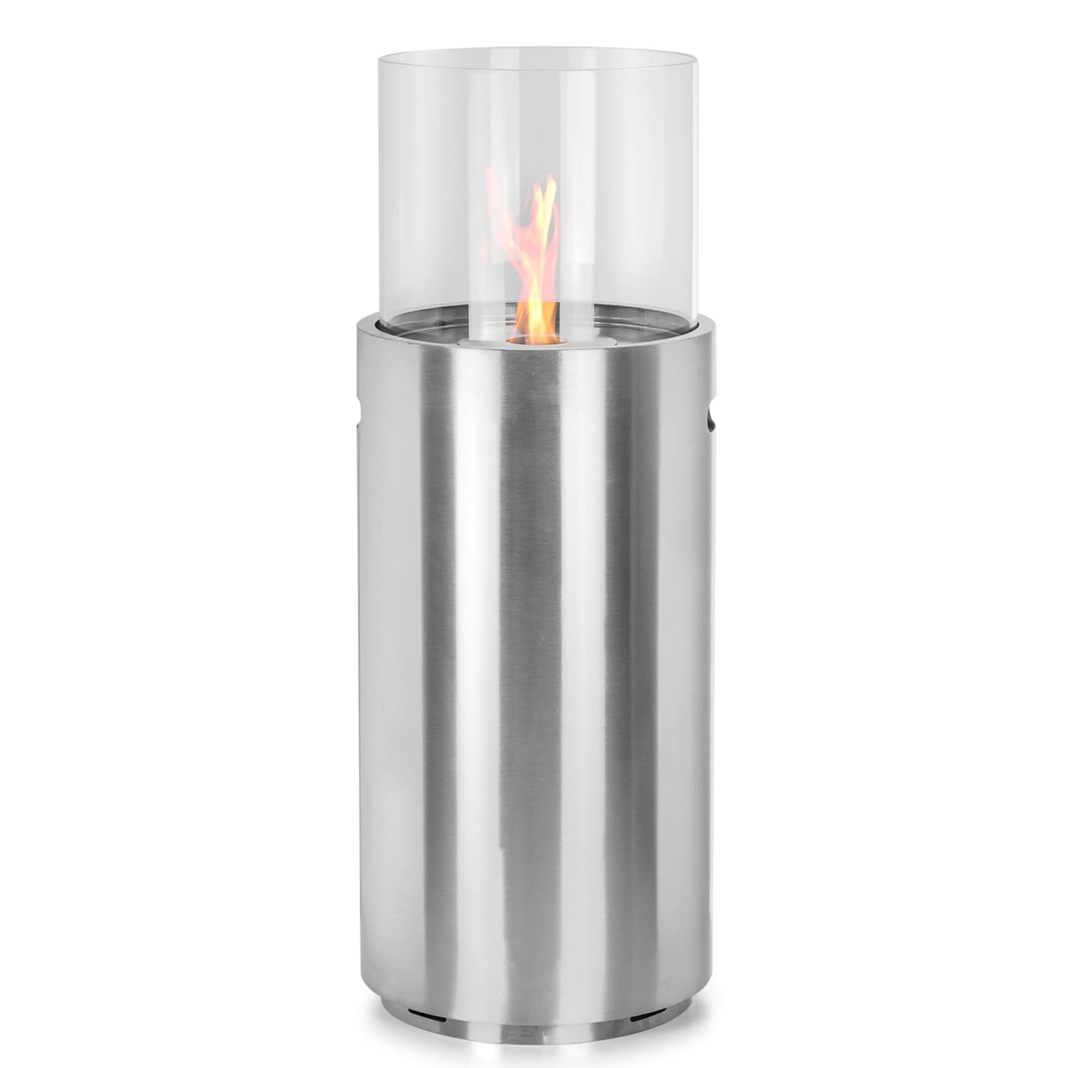 Moritz Bio Ethanol Kamin Standkamin Ø 34 cm x 86,5 cm Edelstahl 1 Liter Edestahlbrenner Deko Kamin Bio-Ethanolkamin Gelkamin
