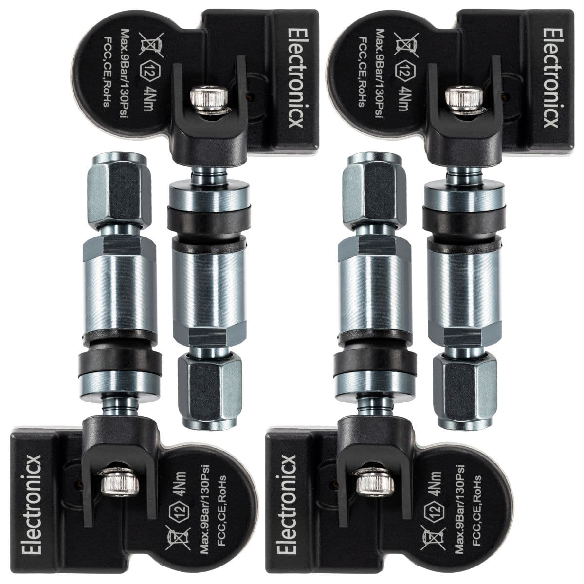 4x RDKS Sensoren Metall Gunmetal ? Renault Talisman RFD 01.2016-12.2021 ? TPMS Reifendruck