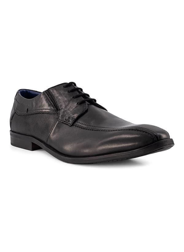 bugatti Herren Derby schwarz Glattleder