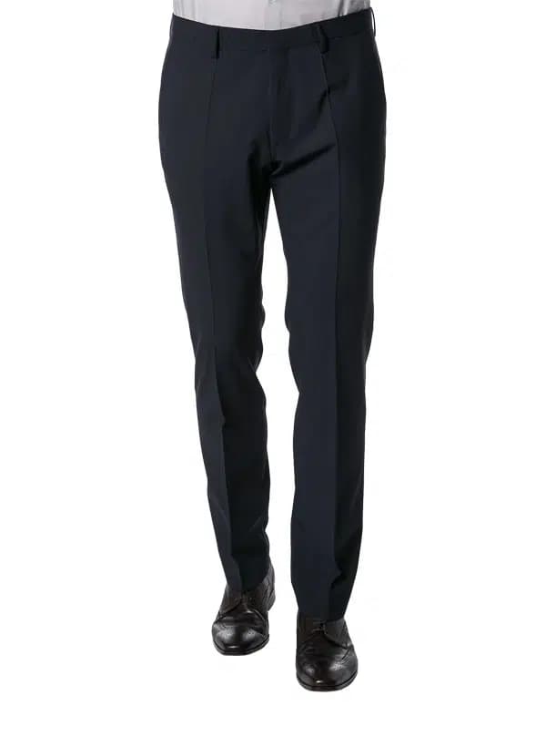 ROY ROBSON Herren Hose blau Schurwoll-Stretch Slim Fit