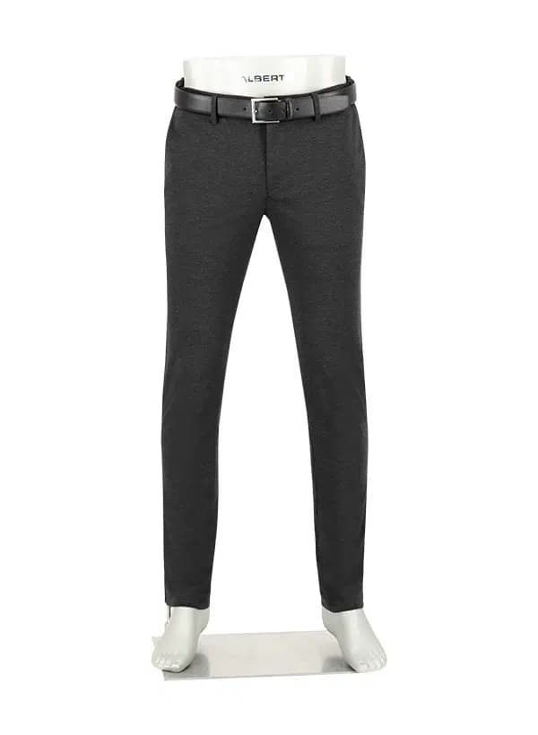 Alberto Herren Hose grau Jersey meliert Slim Fit