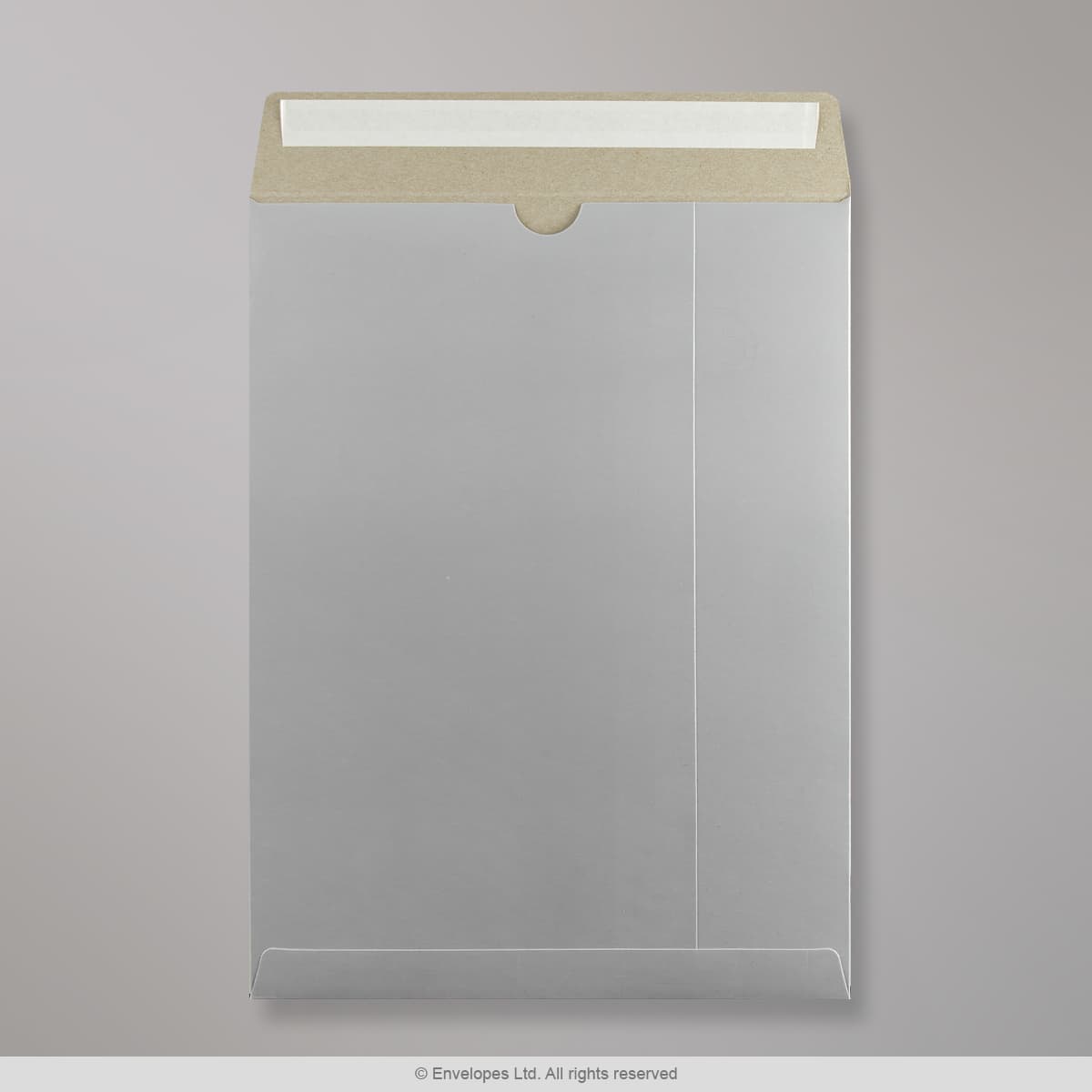 Silbern Glänzende Vollpapptasche 324x229 mm (C4)