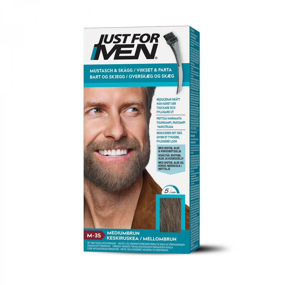 Just For Men Bart- und Kotelettenfarbe – Mittelbraun