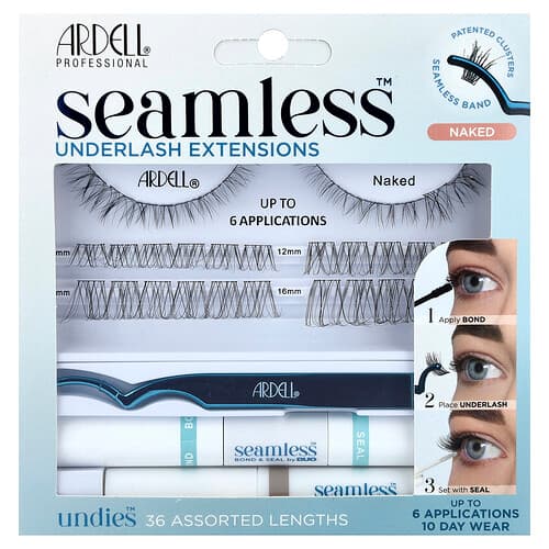 Ardell, Seamless™, Underlash Extension Kit, Underlash Extension Kit, Naked, 39-teiliges Set