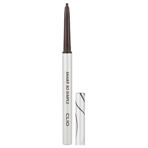 Clio, Sharp, So Simple Waterproof Pencil Liner, wasserfester Bleistiftliner, 04 Dunkelbraun, 0,14 g (0,004 oz.)