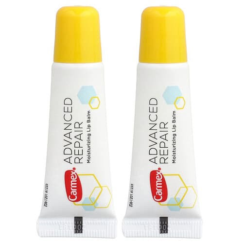 Carmex, Advanced Repair, Moisturizing Lip Balm, feuchtigkeitsspendender Lippenbalsam, 2 Tuben, je 10 g (0,35 oz.).