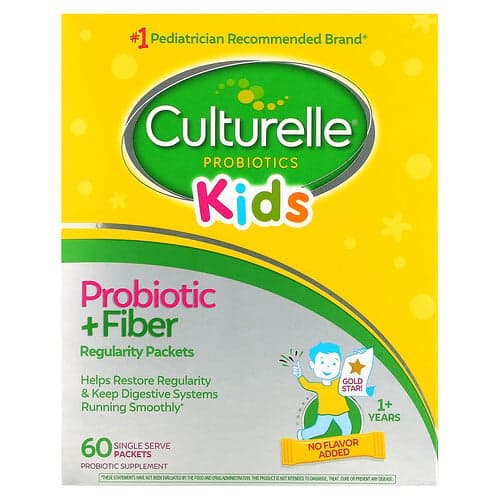 Culturelle, Kids, Regularity Probiotic + Ballaststoffe, ab 1 Jahr, geschmacksneutral, 60 Einzelportionen