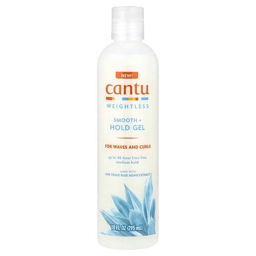 Cantu, Weightless, Smooth + Hold Gel, Smooth + Hold-Gel, mittlerer Halt, für Wellen und Locken, 295 ml (10 fl. oz.)